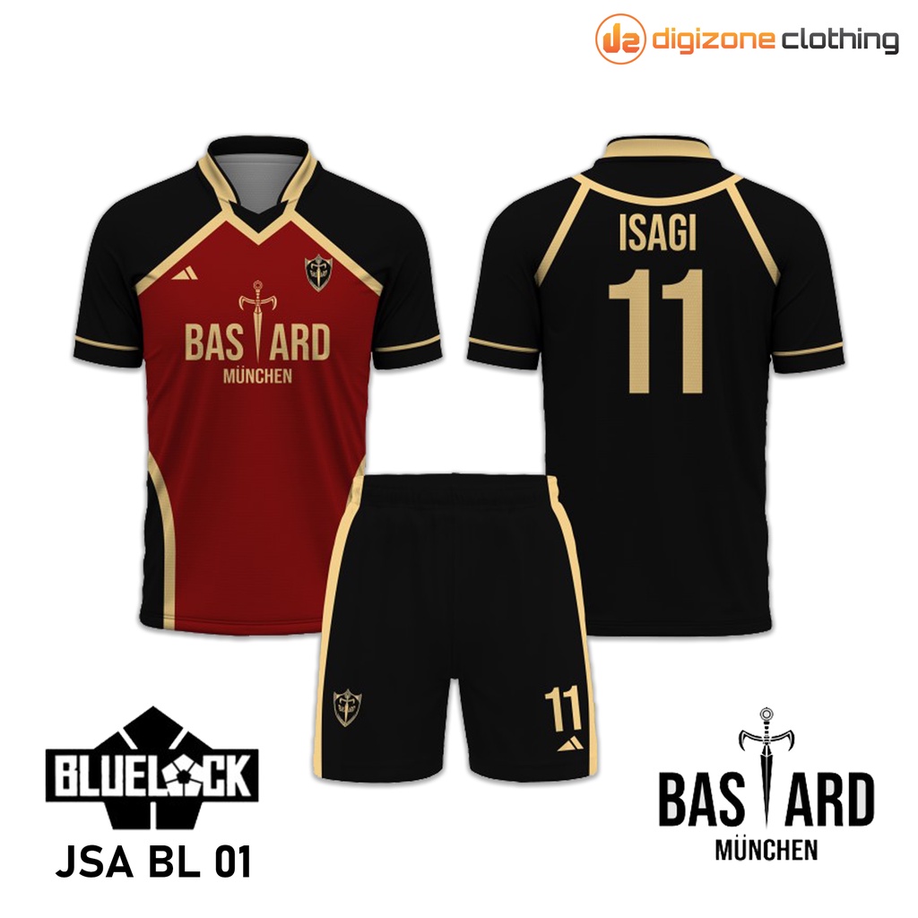 Jual Baju Kaos Jersey Anime Blue Lock Isagi Yoichi Bastard Munchen Team