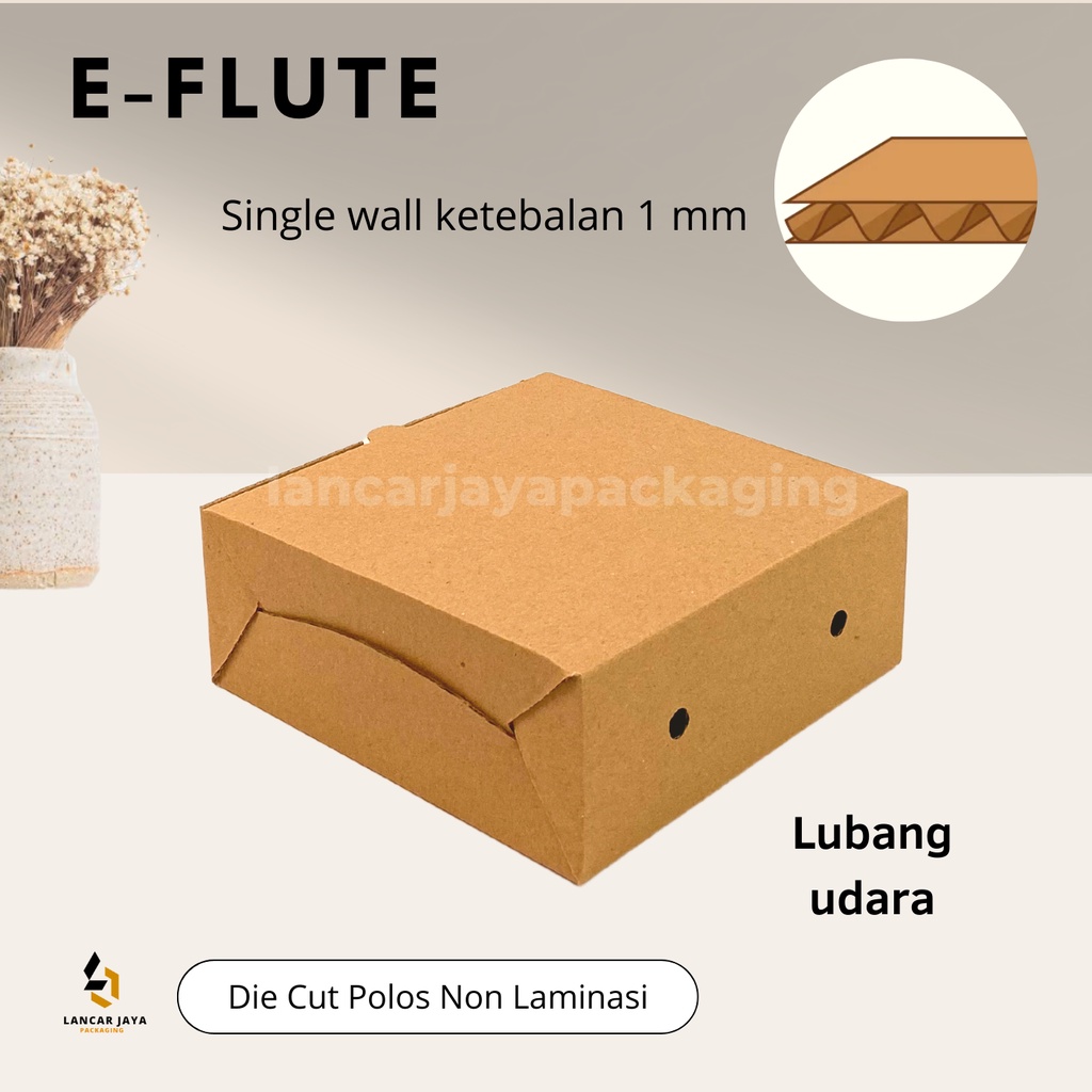 Jual E-FLUTE Box Kardus Coklat Kotak Nasi R8 Packaging Snack Hampers ...