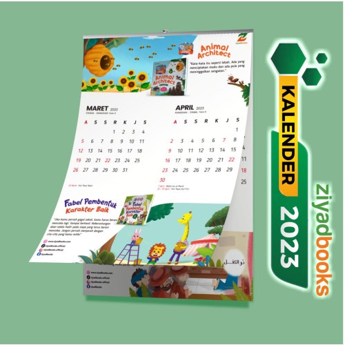 Jual Kalender DInding Jumbo untuk Anak Muslim | Full Color & Animasi