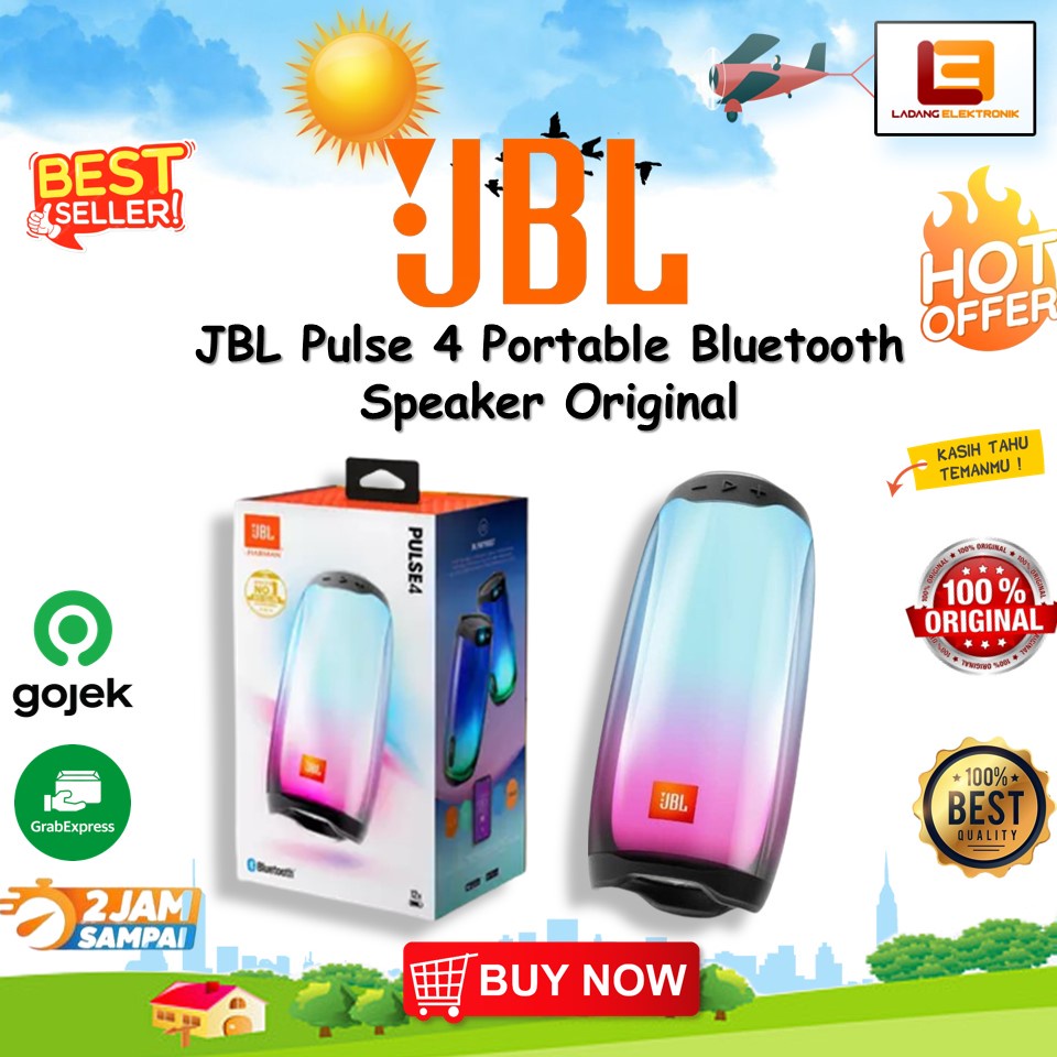 Jual JBL Pulse 4 Portable Bluetooth Speaker Original | Shopee Indonesia