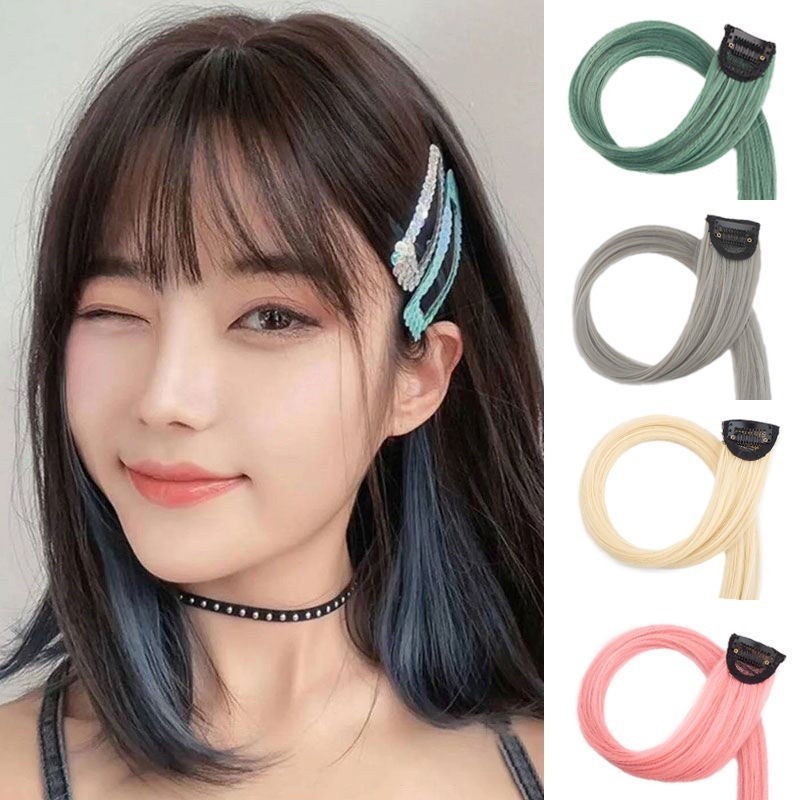 Jual WIG RAMBUT PALSU WANITA LURUS HAIR EXTENSION CLIP | Shopee Indonesia