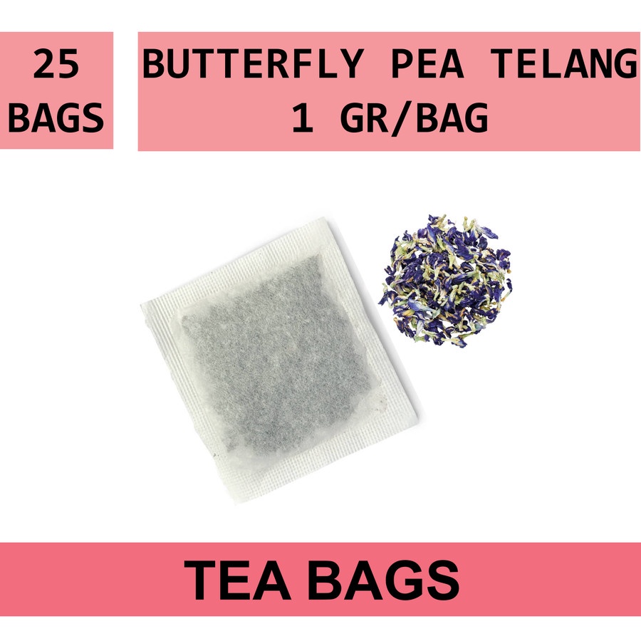 Jual Tea Bag Butterfly Pea Flower Tea / Teh Bunga Telang 25 PCs