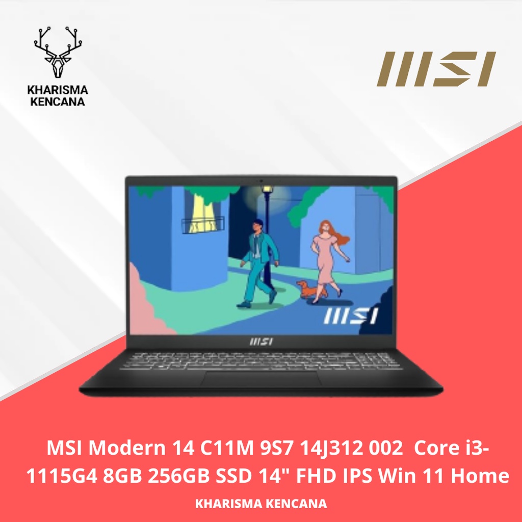 Jual MSI Modern 14 C11M 9S7 14J312 002 Core i31115G4 8GB 256SSD 14 FHD