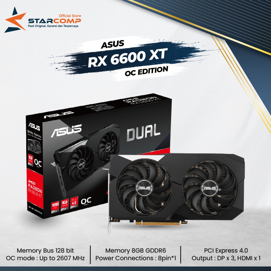 Jual Asus Radeon RX 6600 XT 8GB GDDR6 Dual OC | Shopee Indonesia