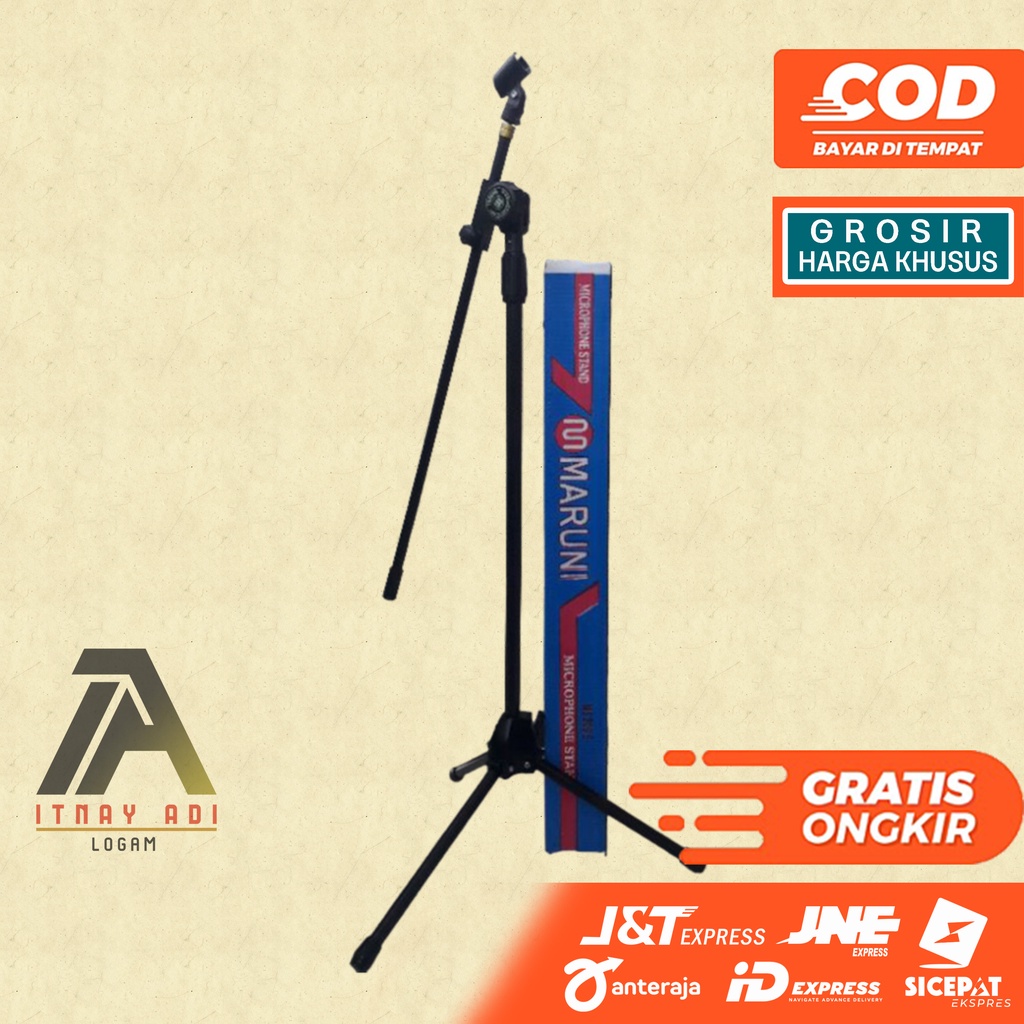 Jual Stand Mic MARUNI PAnjang 180 Cm Hitam Coating Shopee Indonesia