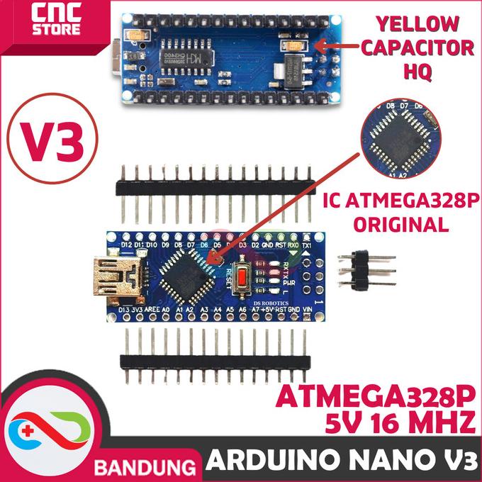 Jual ARDUINO NANO V3 ATMEGA328P CH340G 5V ARDUINO NANO R3 ATMEGA328P ...
