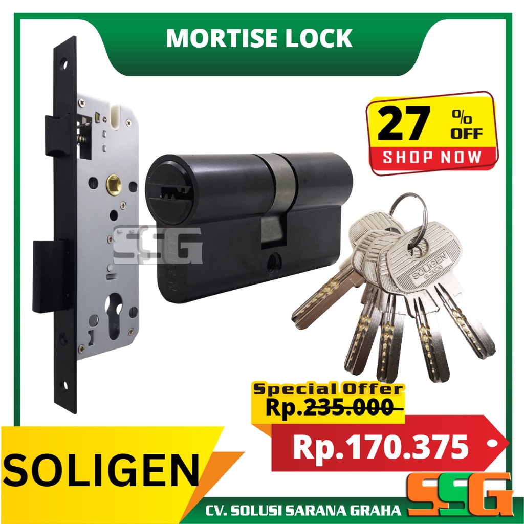 Jual Lockcase Swing SOLIGEN SLG 40MM + DCK BLACK Body Kunci dan ...