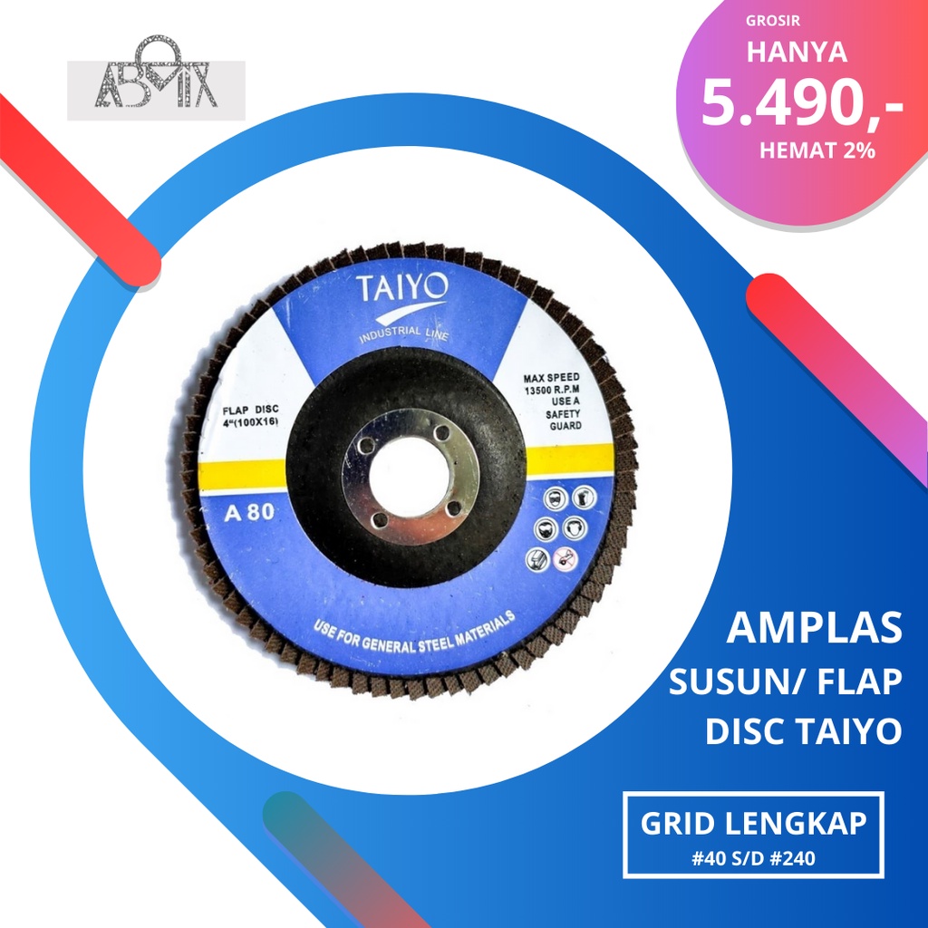 Jual Amplas Susun Flap Disc Taiyo Inch Amplas Tumpuk Shopee Indonesia