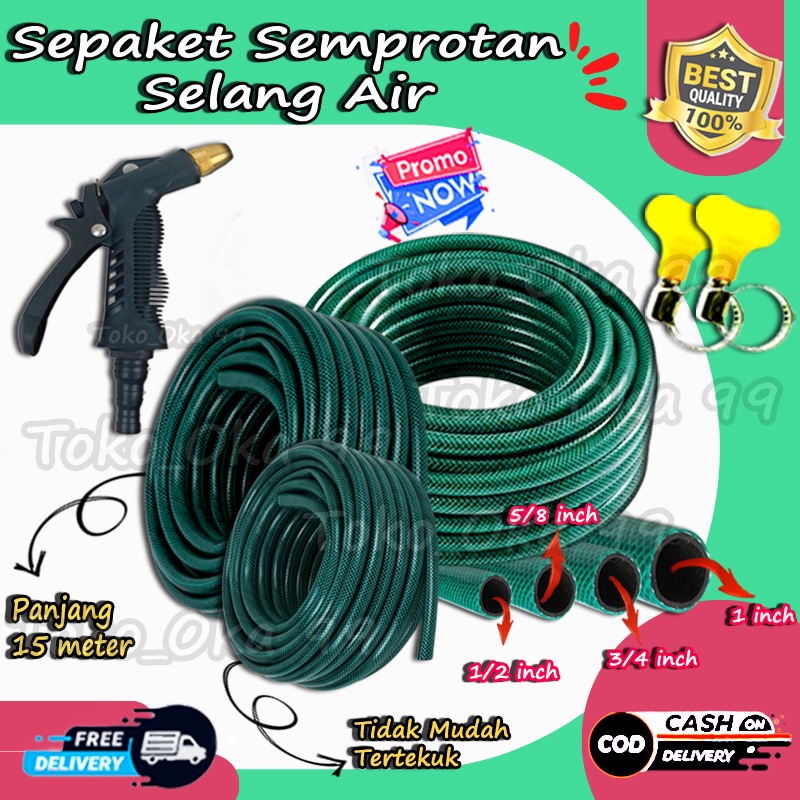 Jual Selang Air Meter Selang Air Sepaket Semprotan Air Selang