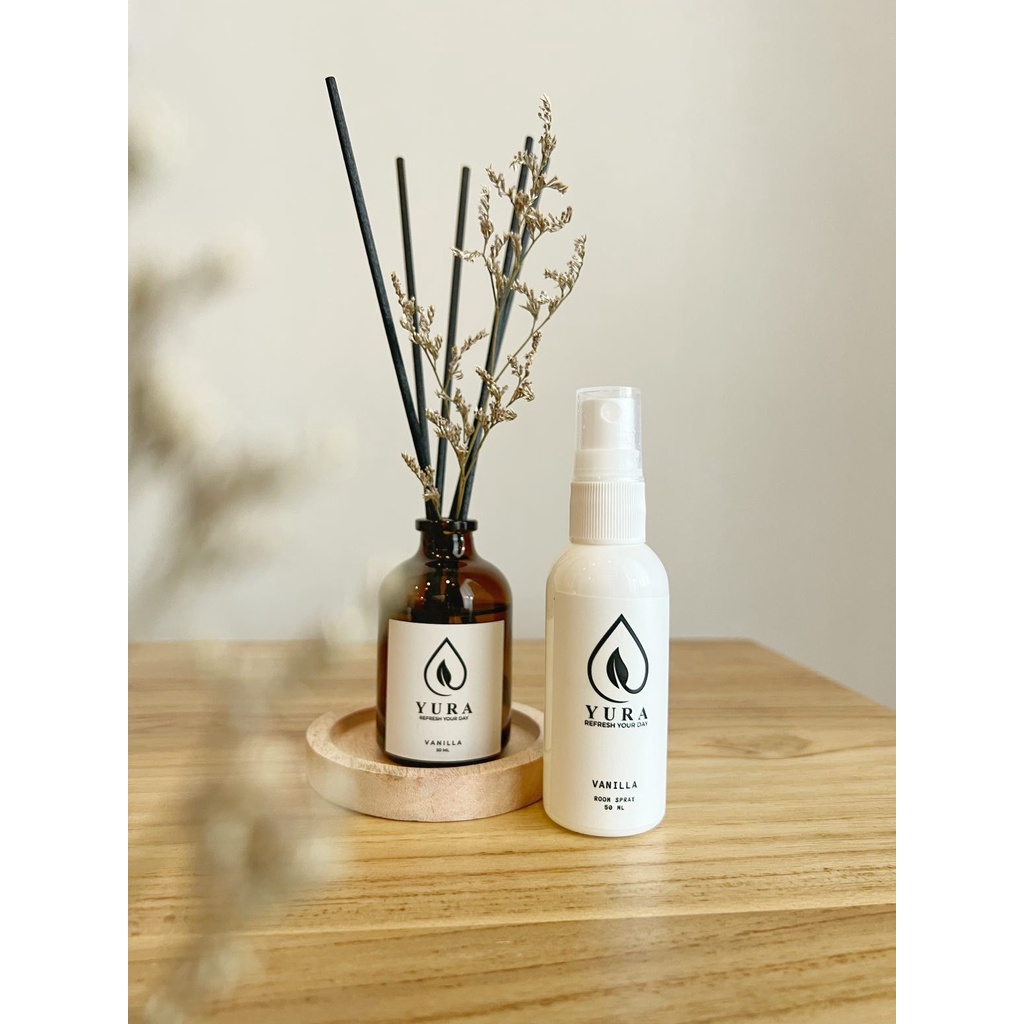 Jual PAKET REED DIFFUSER & ROOM SPRAY YURA | Pengharum ruangan YURA ...