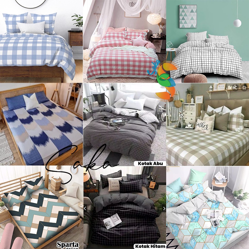 Jual Promo Sprei Homemade X Dan X Termurah Sprei Saja Motif Kotak Kotak