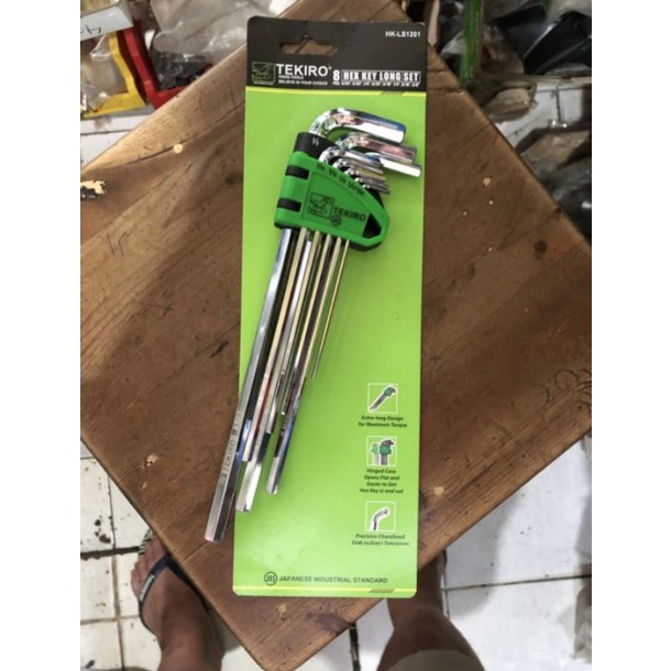 Jual Tekiro Kunci L Panjang set inchi 5/64