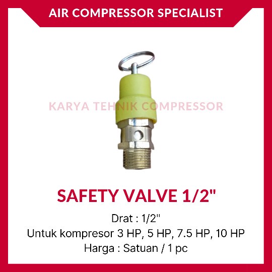 Jual Pengaman Safety Valve Drat 1/2
