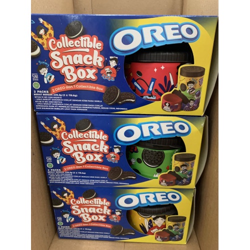 Jual PAKET OREO COLLECTIBLE SNACK BOX LIMITED EDITION / Oreo Free Box Isi 2 Pcs Oreo + 1 Box