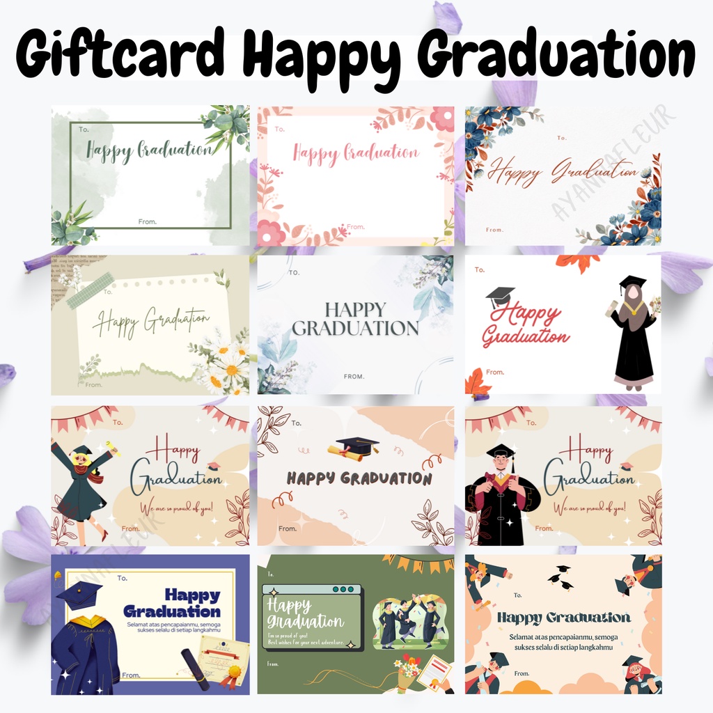 Jual Gift Card Happy Graduation 1Pack | Kartu Ucapan Wisuda | Greeting ...