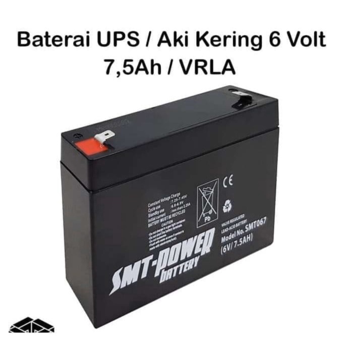 Jual Aki UPS SMT067 SMT 6v 7ah Baterai UPS VRLA Battery UPS Original ...