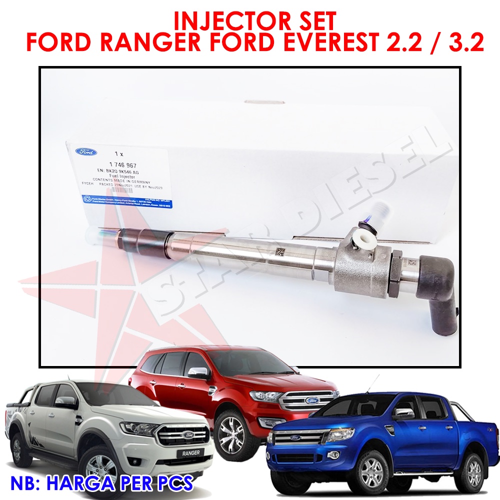 Jual INJECTOR SET FORD RANGER T6 T7 ALL NEW FORD EVEREST 2.2 3.2 ...