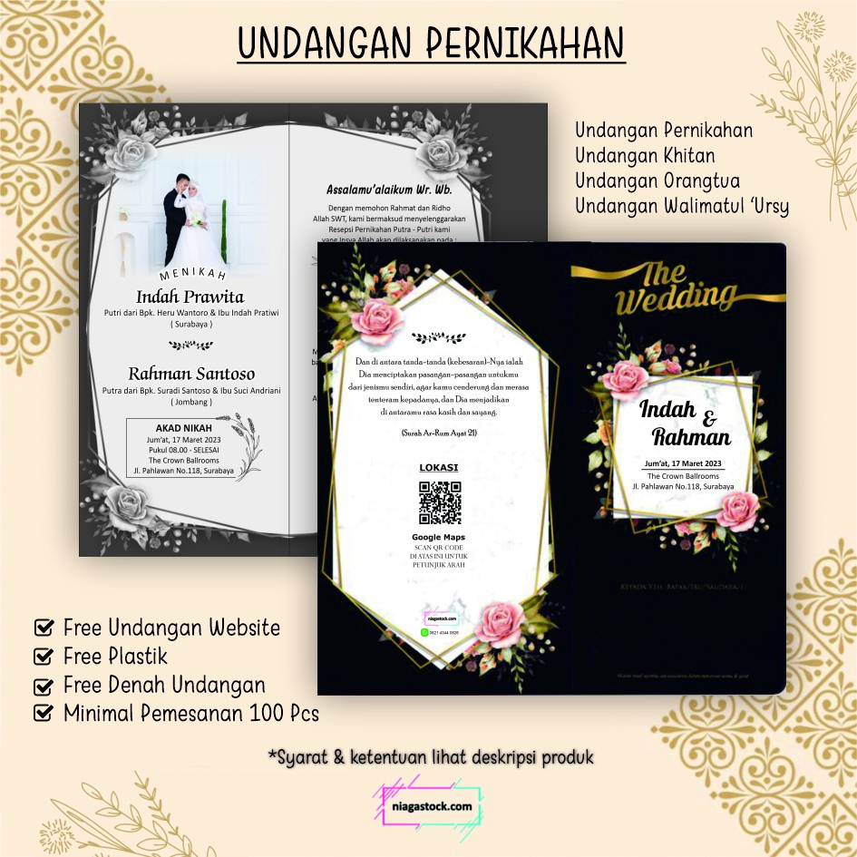 Jual Undangan Pernikahan - Khitan - Orang tua ( GRATIS TAMBAH FOTO