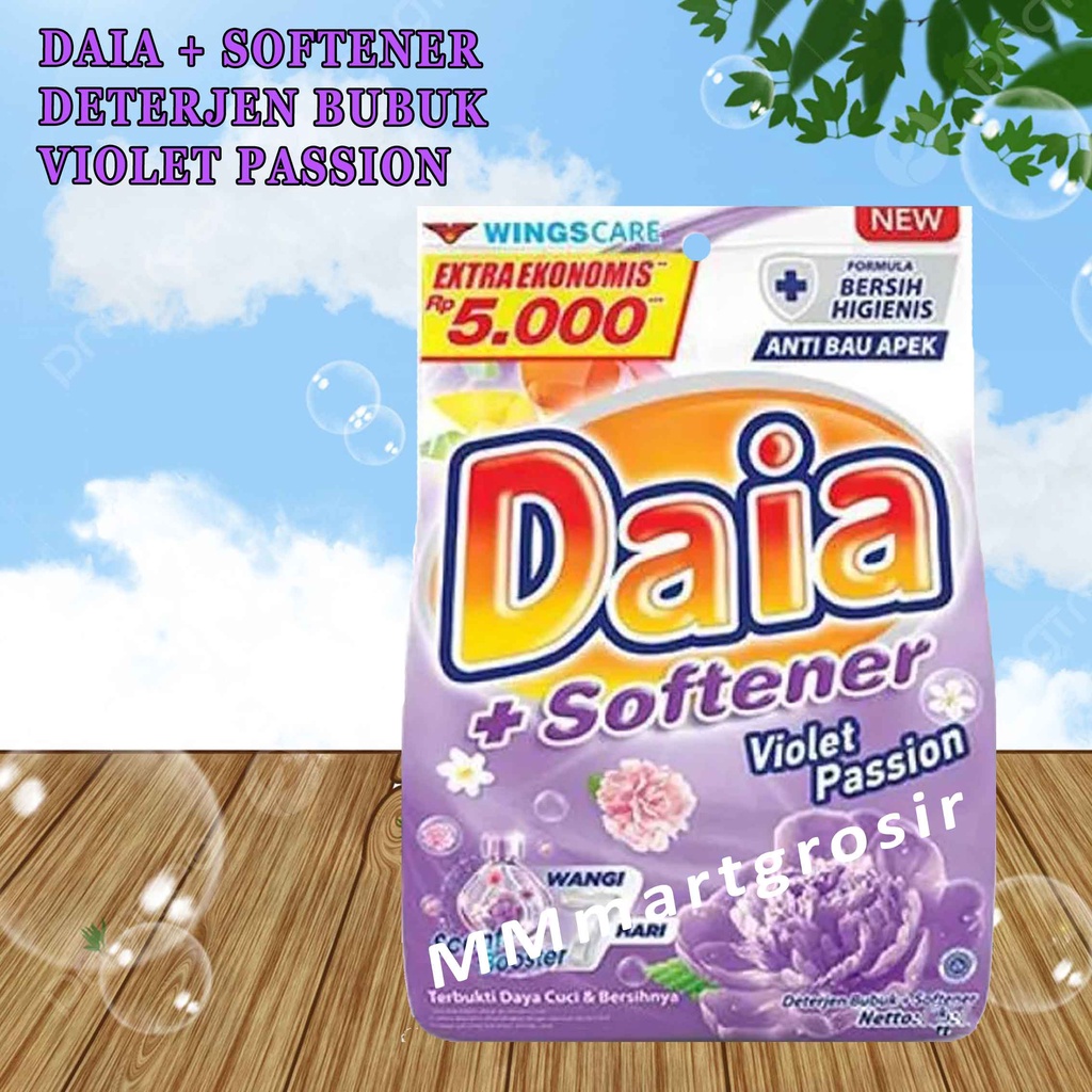 Jual Daia + Softener / Daia Violet Passion / Deterjen Bubuk / 245g ...