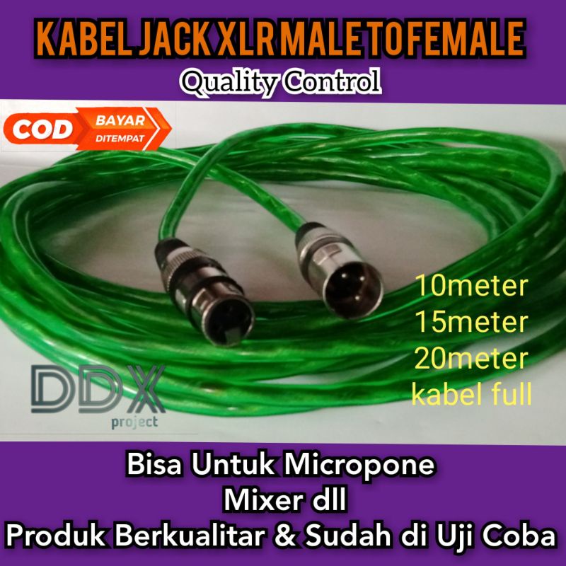 Jual Kabel Mic Jack Xlr Canon Male To Female Kabel Makita Canare Jek Mic Balanace Pin