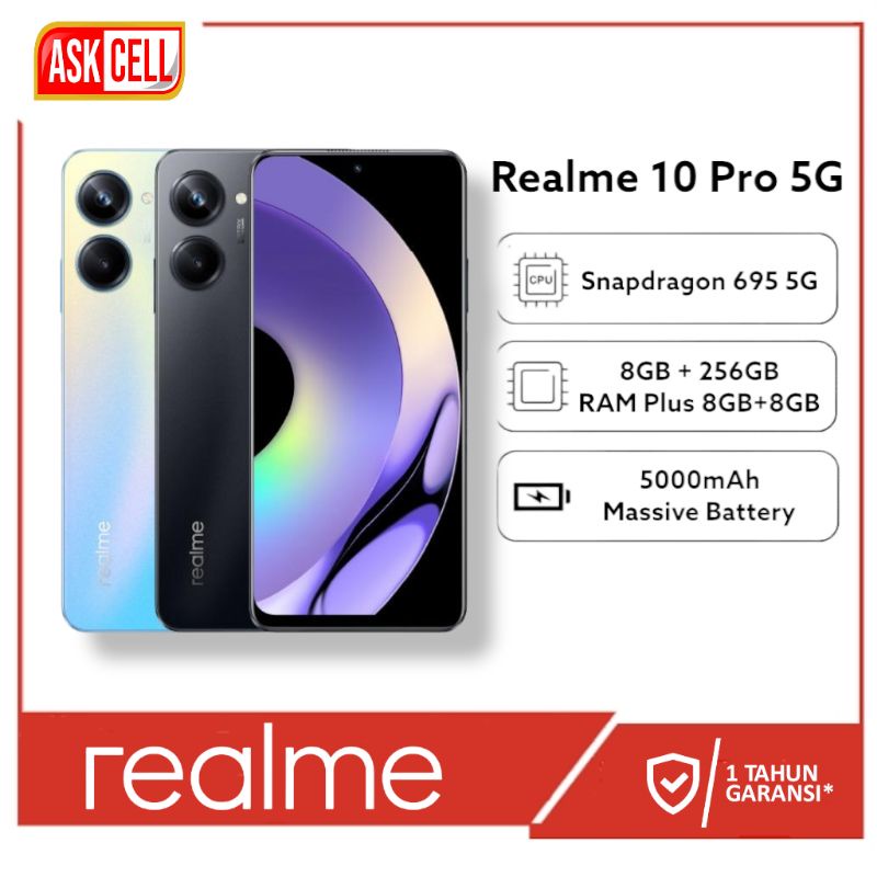 Jual Realme 10 Pro 5G 8GB+8GB 256GB - 120Hz Boundless Display 108MP ...