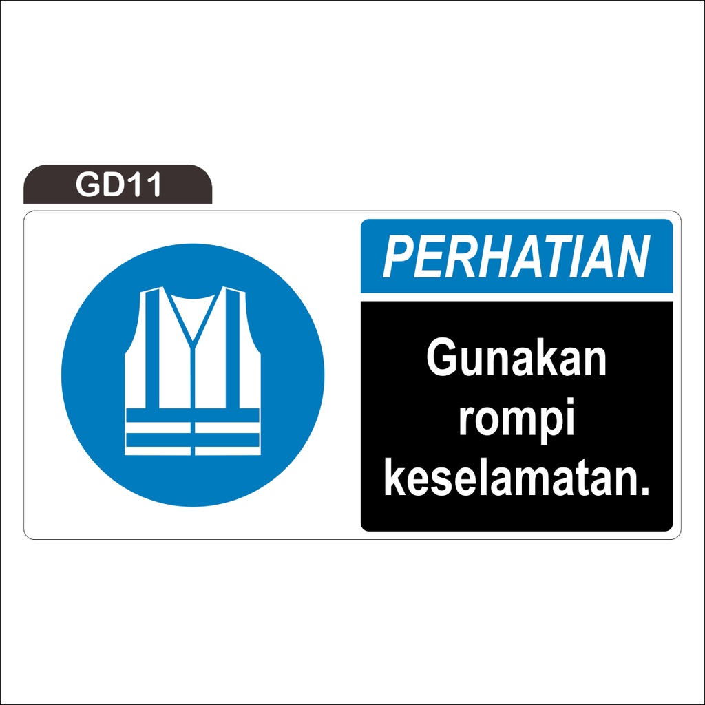 Jual RAMBU GUNAKAN ROMPI KESELAMATAN (STICKER ONLY) | Shopee Indonesia