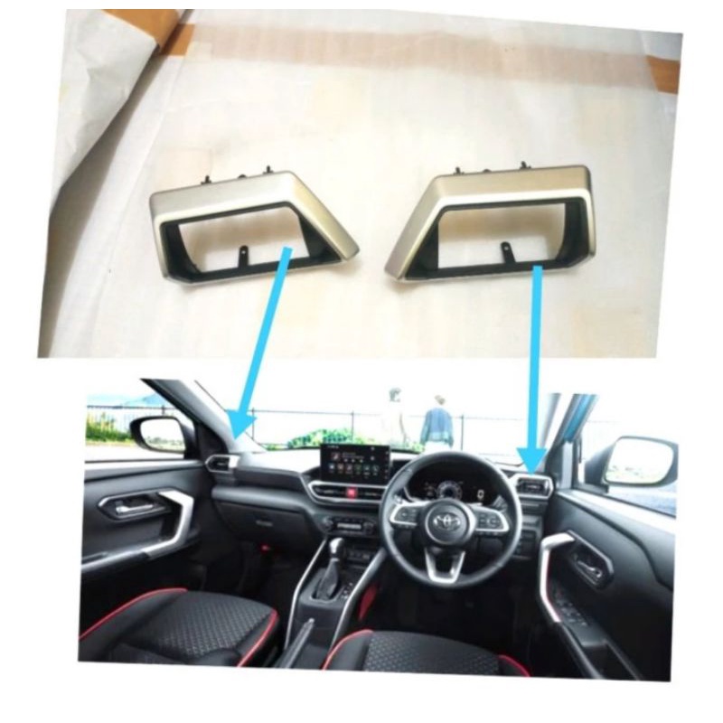 Jual cover panel kisi ac toyota raize dan rocky harga 2 buah kanan kiri ...