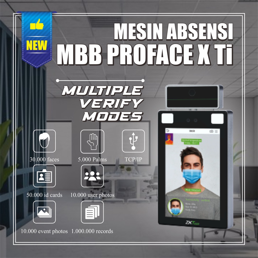Jual MBB Proface X Ti/Mesin Absensi Scan Wajah dan Telapak Tangan/Mesin ...