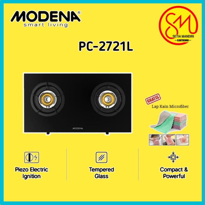 Jual Modena Pc2721L Kompor Gas Portable Cooker 2 Tungku Giusto Pc 2721 ...