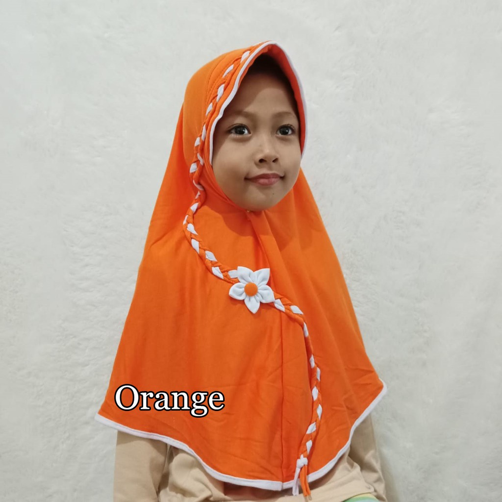 Jual Kerudung Anak Sekolah Sd Model Bunga Kepang / Jilbab Hijab ...