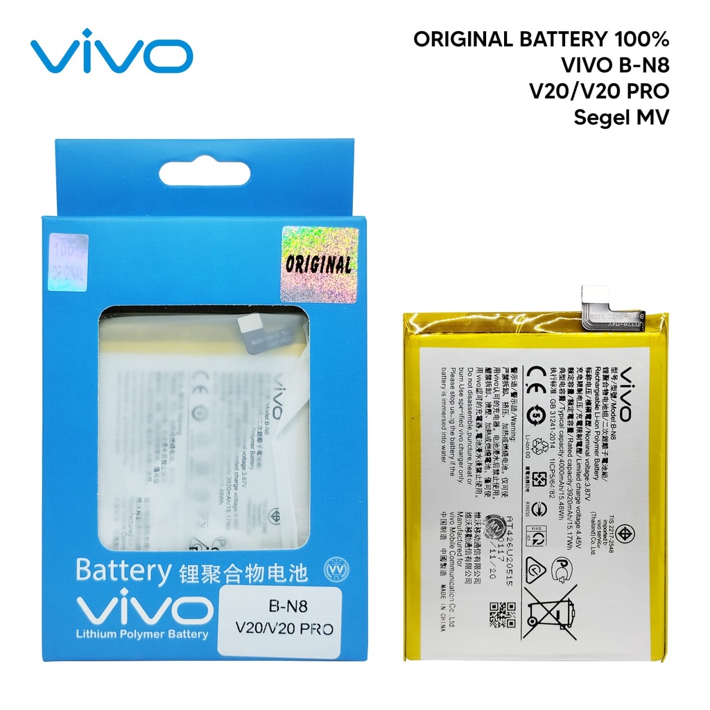 Jual BATERAI VIVO B-N8 V20/V20 PRO ORIGINAL 100 | Shopee Indonesia