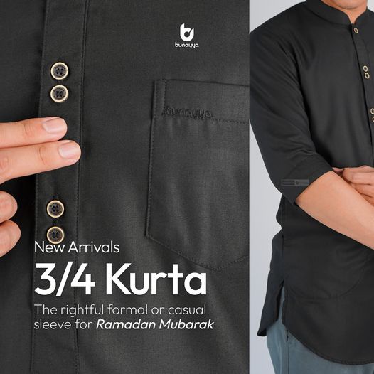 Jual Kurta Faid 3/4 Bunayya Sunnah Clothing Pakaian Muslim Pria Toyobo