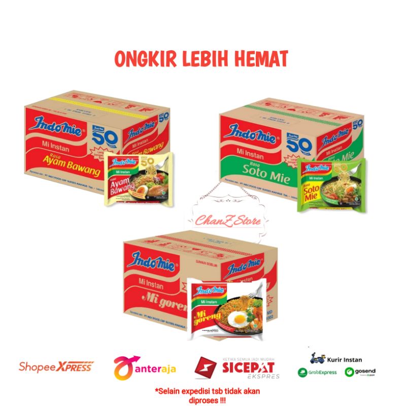 Jual INDOMIE MIE INSTANT 1 DUS ISI 40 PCS MIE GORENG, MIE KUAH AYAM ...