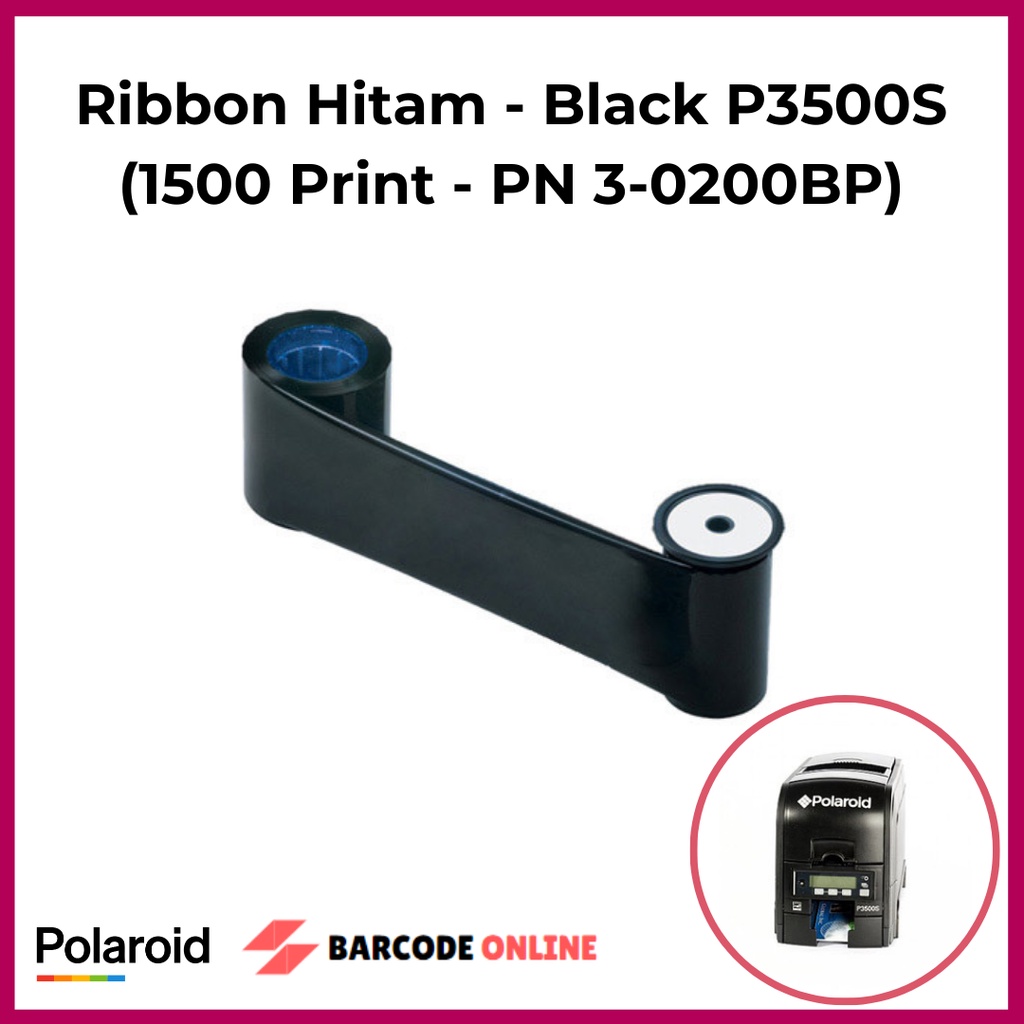 Jual Ribbon Tinta Hitam Black Printer Polaroid P3500S (3-0200BP ...