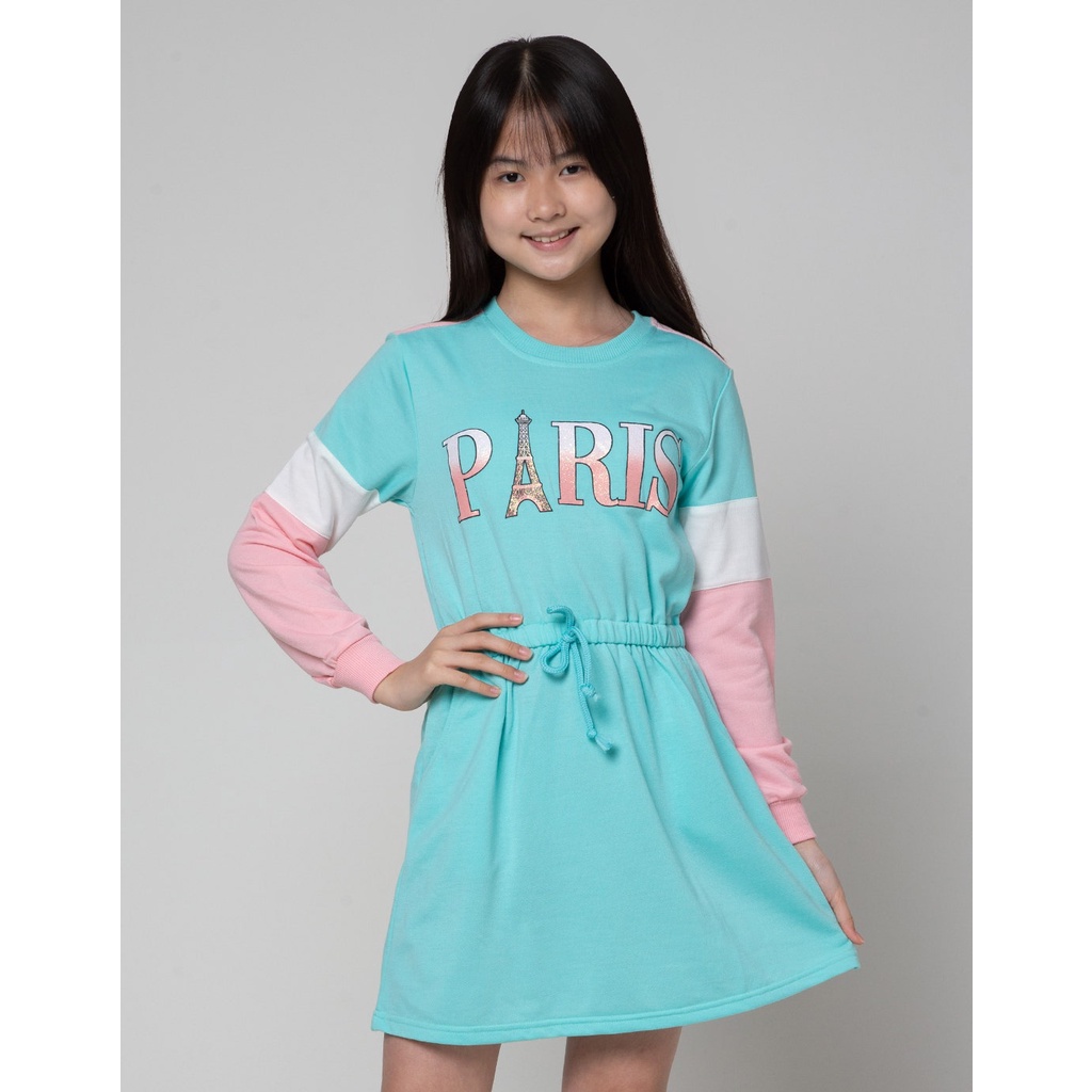 Nevada Ruffle Solid Dress Anak Perempuan main image 1
