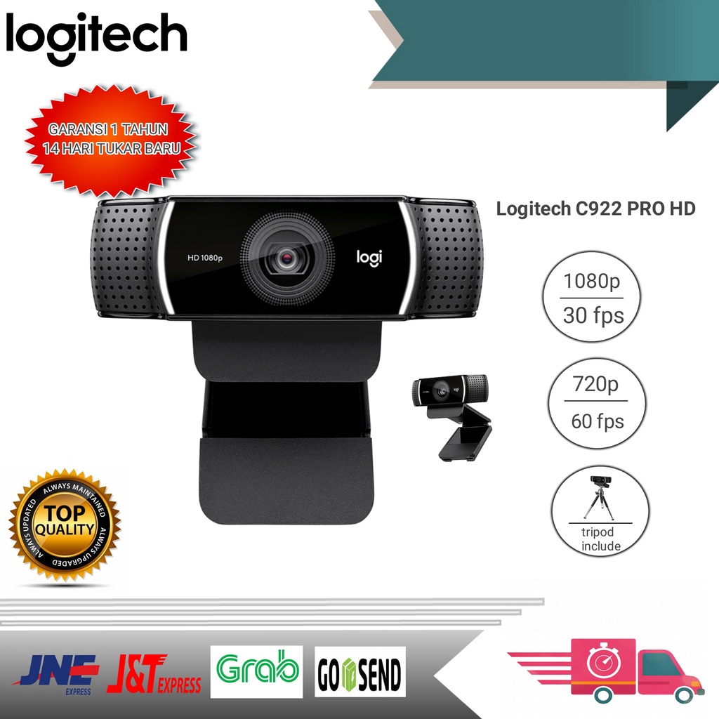 Jual Logitech Webcam C922 Pro Stream Webcam C922pro Full Hd 1080p Autofocus Shopee Indonesia 3151