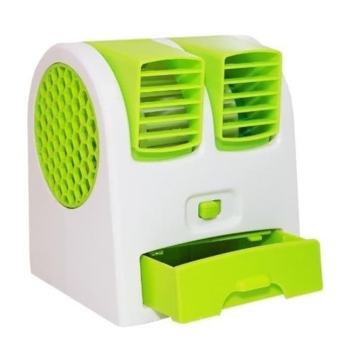Jual AC Mini AC Mini Portable Duduk Twin Double Fan Parfum(G7B0) Mini ...