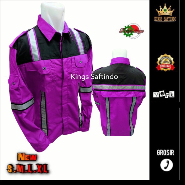 Jual Best Seller Baju Seragam Safety Kombinasi Reflektor M Shopee