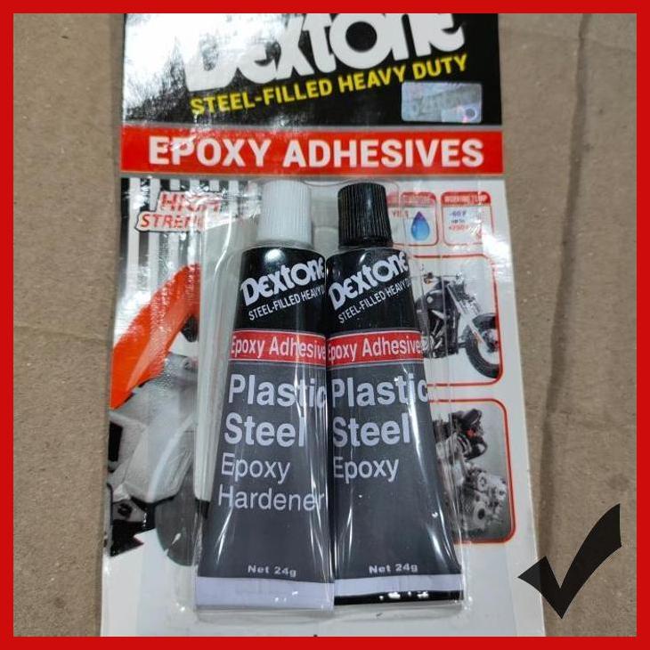 Jual [GM] lem dextone campur epoxy plastic steel hardener besi