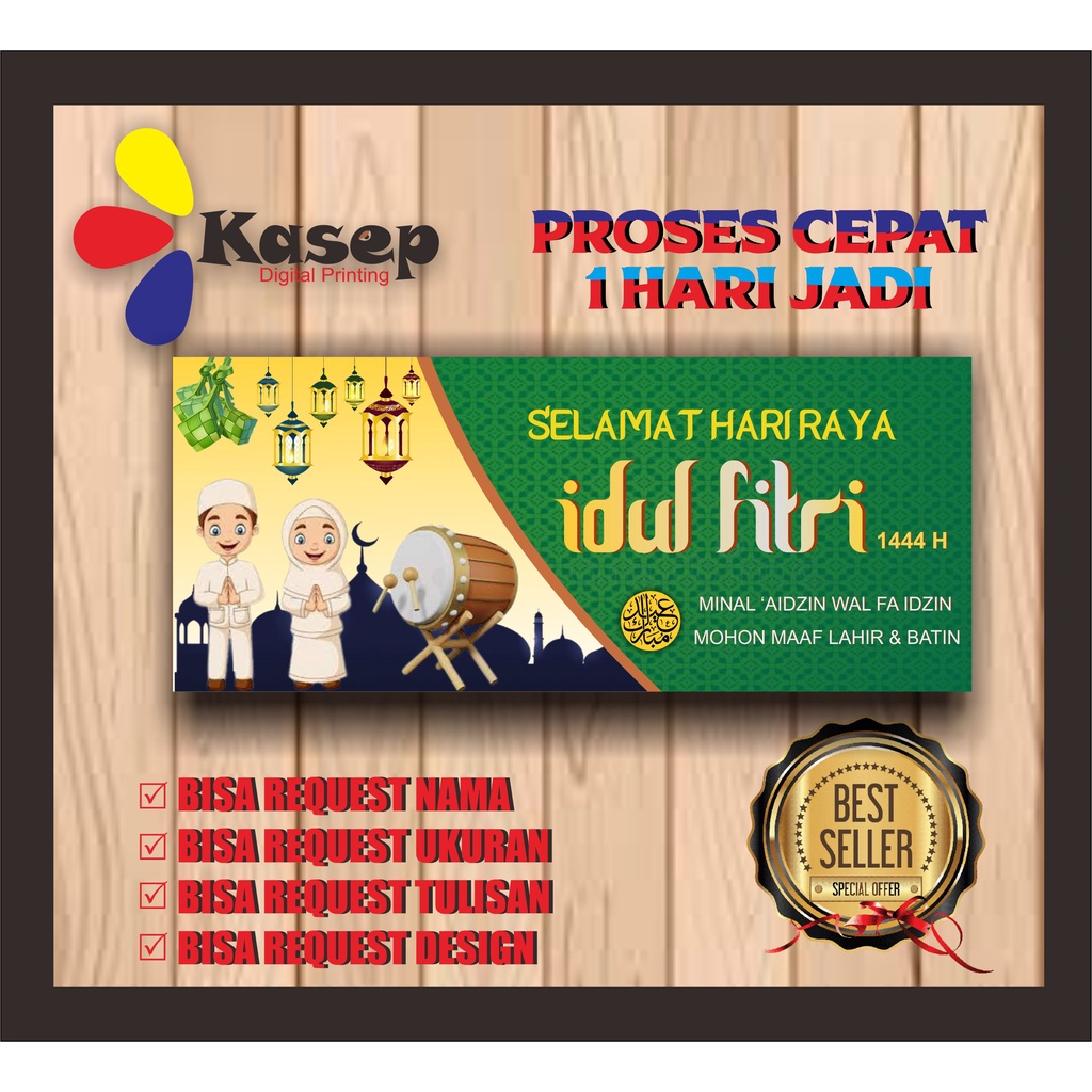 Jual Spanduk Idul Fitri / Banner Idul Fitri 1444 H / Spanduk Ucapan ...