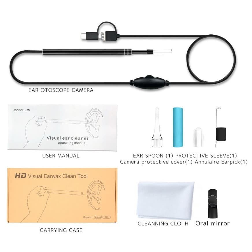 Jual Alat Pembersih Telinga Plus Kamera Endoscope Ear Cleaning Tool Kit ...