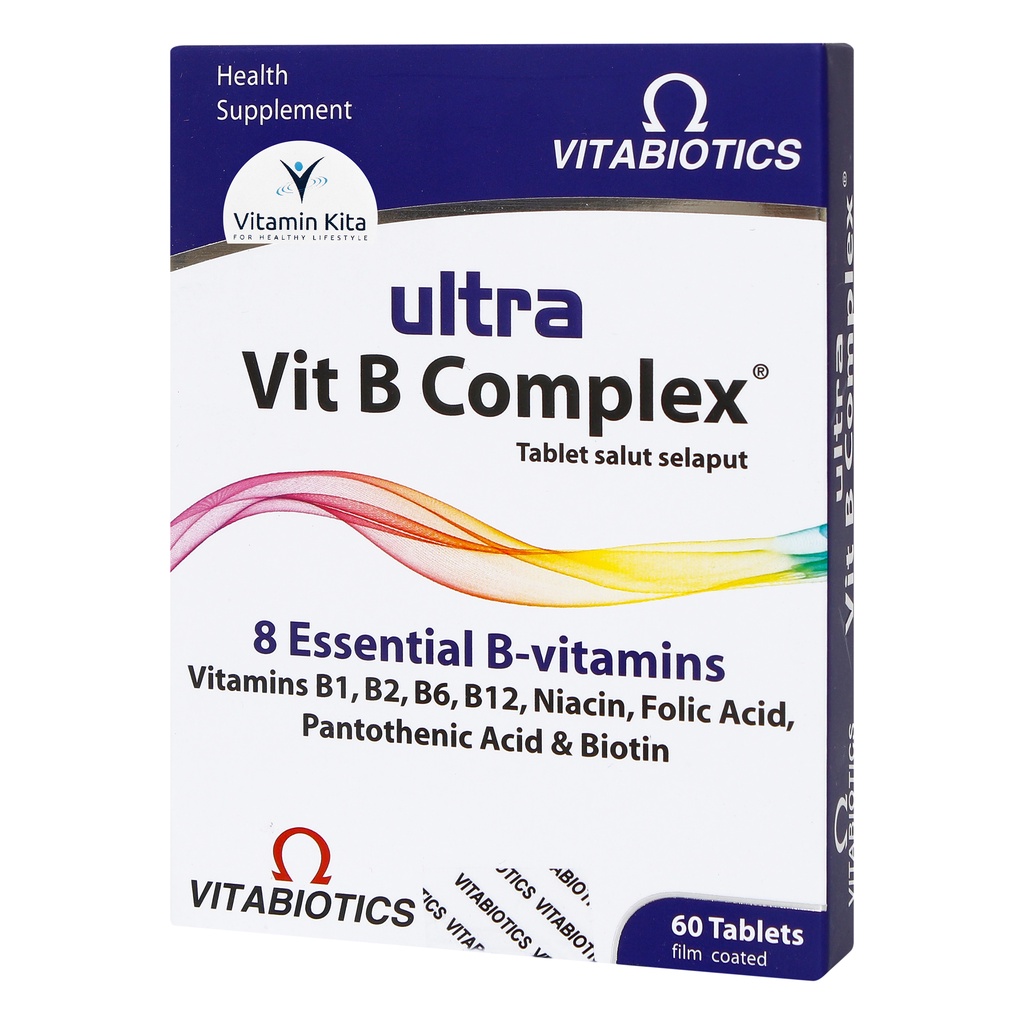 Jual VITABIOTICS ULTRA VITAMIN B COMPLEX 1 BOX ISI 60 untuk kesehatan syaraf dan pembentukan