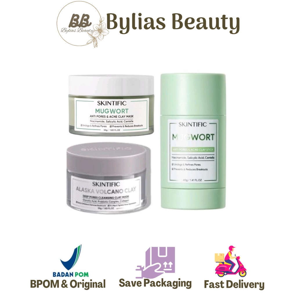 Jual SKINTIFIC Mugwort Mask Anti Pores & Acne Clay Mask Mugwort Acne