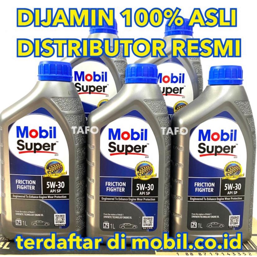 Jual OLI MOBIL SUPER 5W 30 1LITER / MOBIL SUPER 5W 30 FRICTION FIGHTER ...