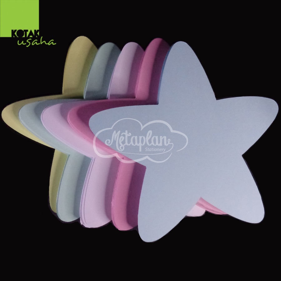 Jual Kartu Metaplan Bentuk Bintang (250 lembar 5 warna) | Shopee Indonesia
