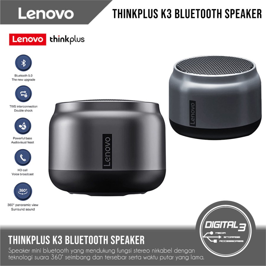 Jual Lenovo Thinkplus K3 / K30 Bluetooth Wireless Speaker TWS Stereo