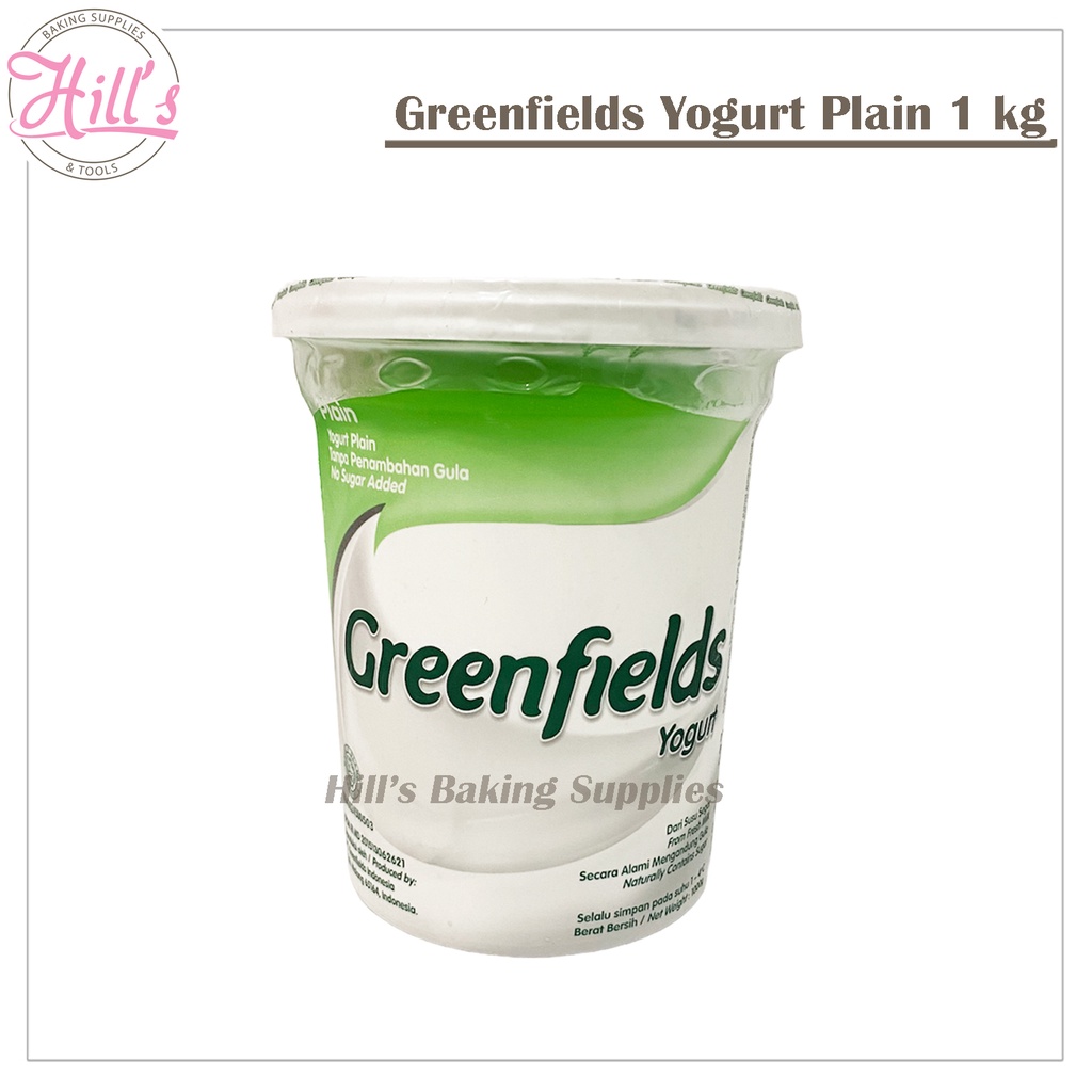 Jual GREENFIELDS YOGURT PLAIN 1 kg / 1L / TANPA GULA / NO SUGAR ADDED