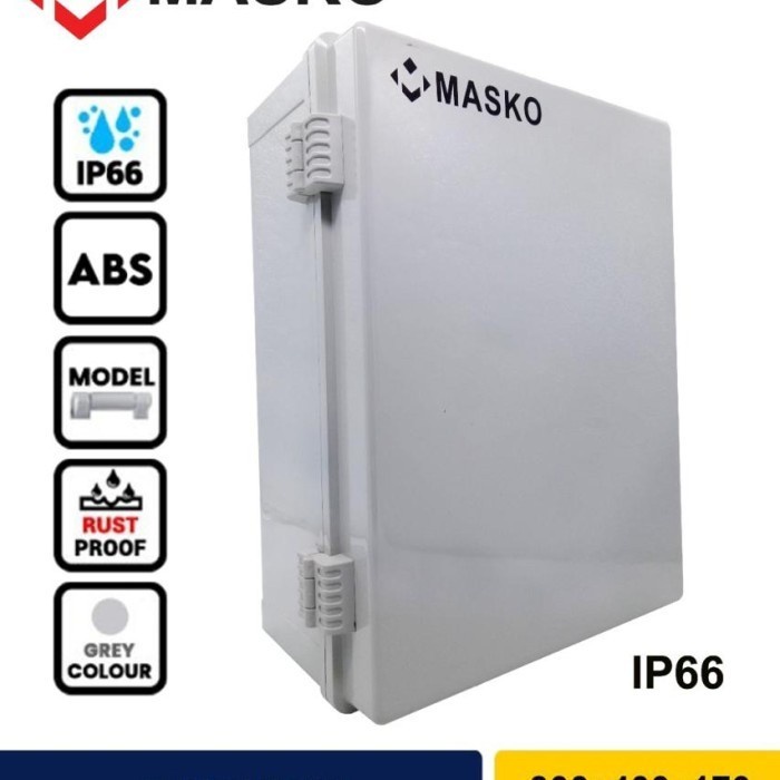 Jual MASKO BOX PANEL 500x600x200 ABS JUNCTION 50x60x20 IP66 Dust Proof ...