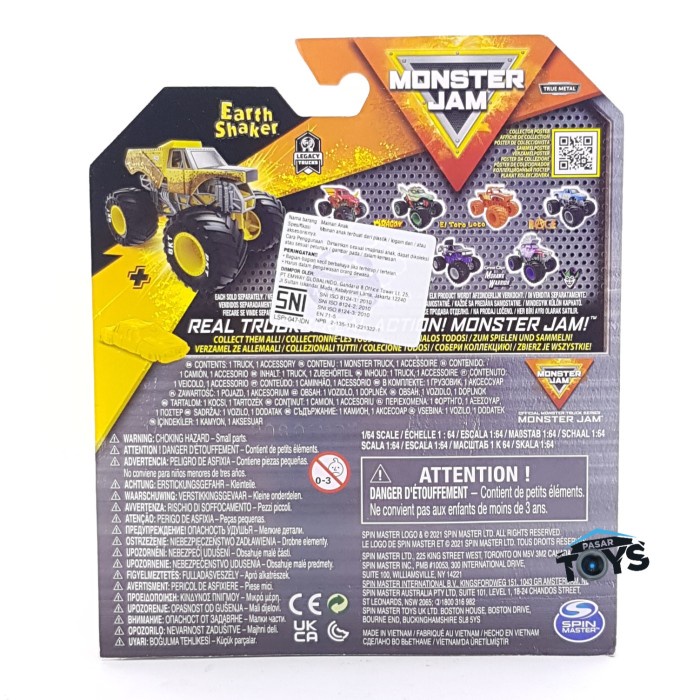 Jual Monster Jam Earth Shaker Legacy Trucks Series 25 1:64 Scale # ...