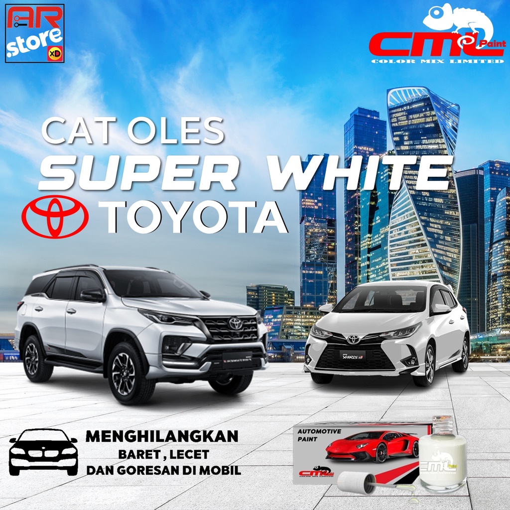 Jual Toyota Super White 2 CML Automotive Paint Cat Oles Shopee Indonesia